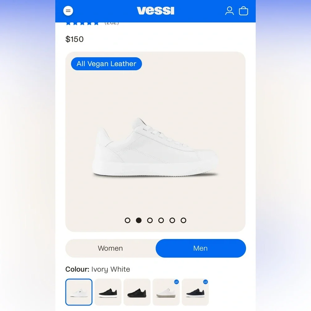 Vessi Waterproof Leather Court Sneaker